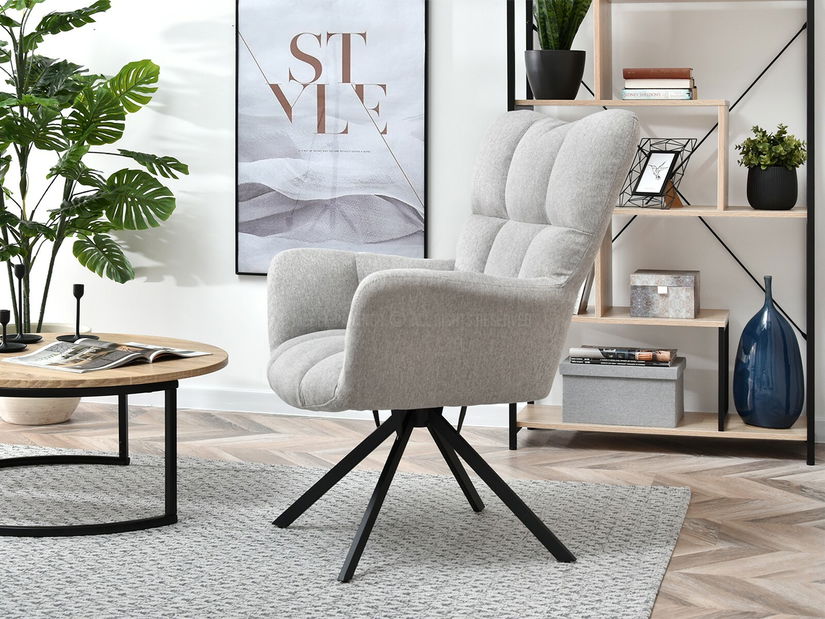 Kreslo Kikino X (sivá + čierna)