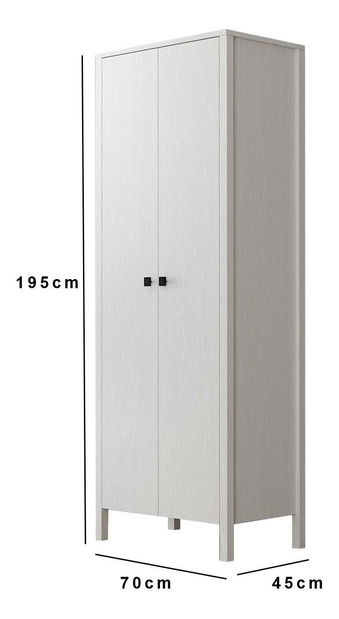 Dulap de haine Franc 51 (lemn alb)