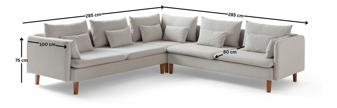 Rohová sedačka Flexxia (krémová) (L)