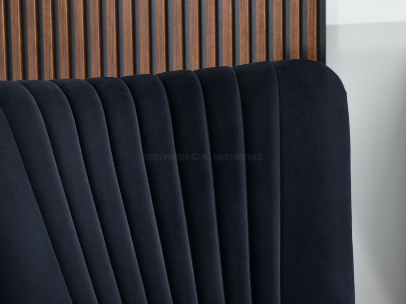 Dizajnerska fotelja Lanzaris (crna + zlatna)