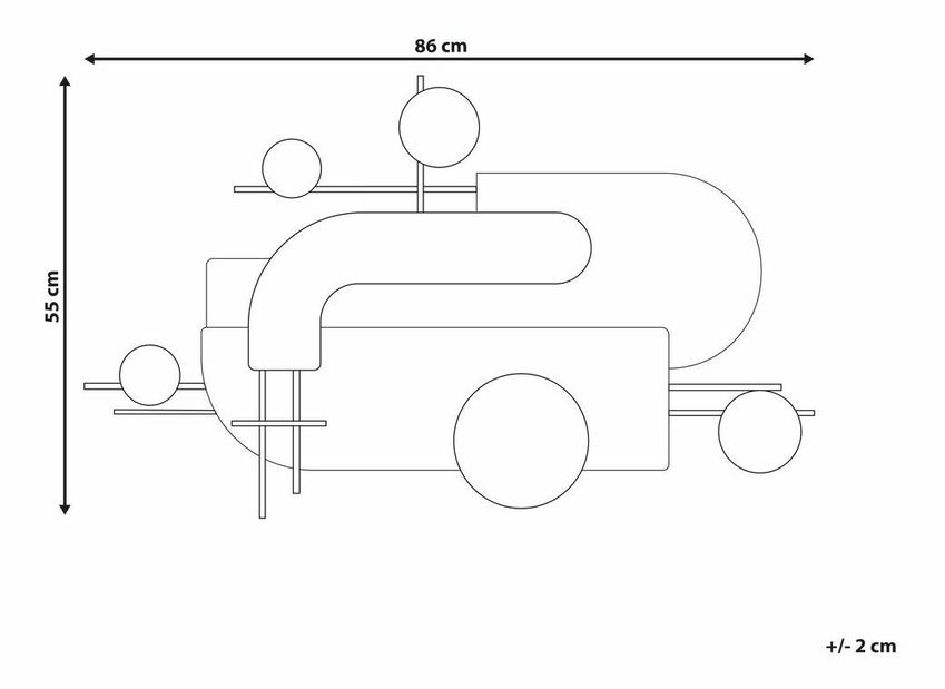 Zidna dekoracija Lutza (crna) *outlet moguća oštećenja