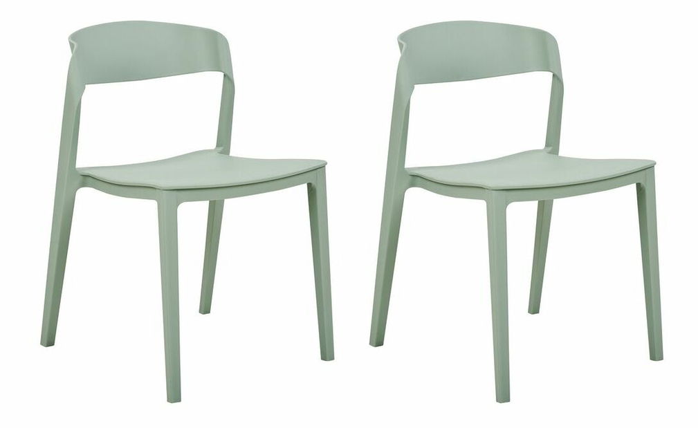 Set 2 ks jedálenských stoličiek Seasar (zelená) 