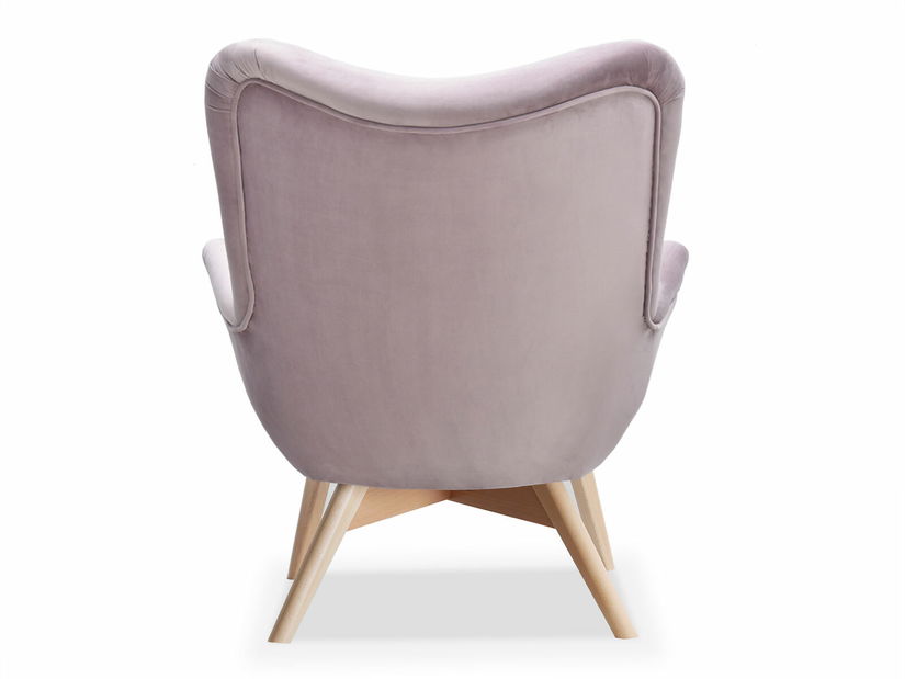 Relaxačné kreslo Florentino (svetlofialová + buk)
