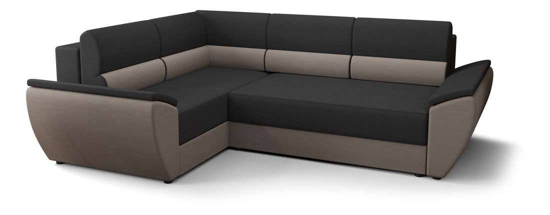 Sarok ülőgarnitúra Radiant Plus (fekete + szürke) (B)