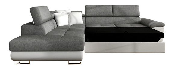 Kutna garnitura Alphard (crna + tamnosiva)