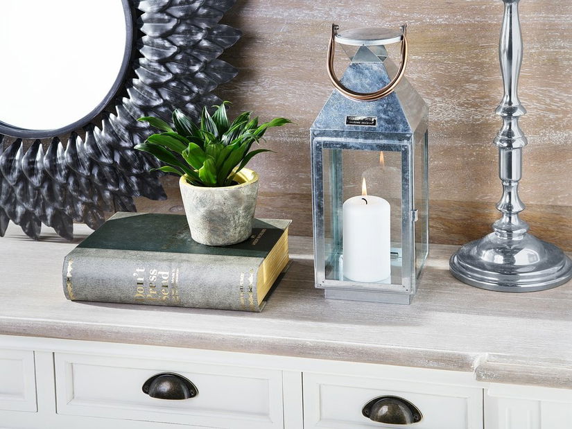 Lampáš PONURU 50 cm (kov) (strieborná)