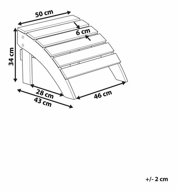 Taburete pentru mobilier de grădină Adack (lemn deschis)