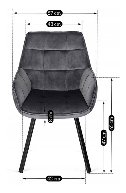 Blagovaonska stolica Lamento 1 (siva) 