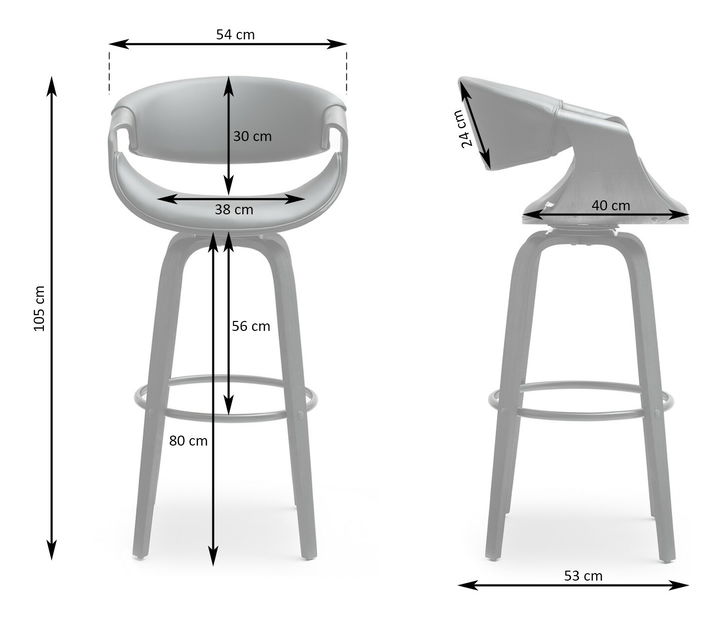 Barová stolička Bendover (béžová)