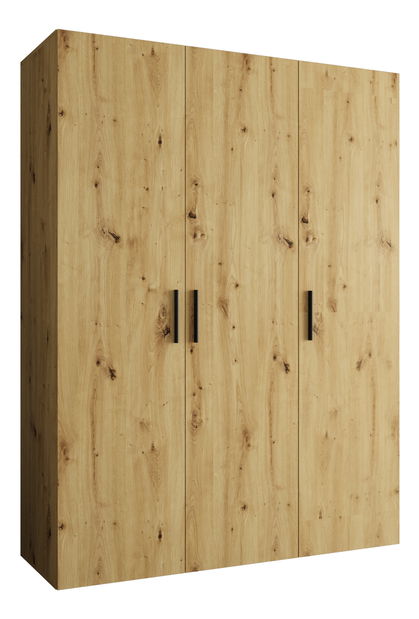 Šatníková skriňa 150 cm Borry 1 (dub artisan + čierna)