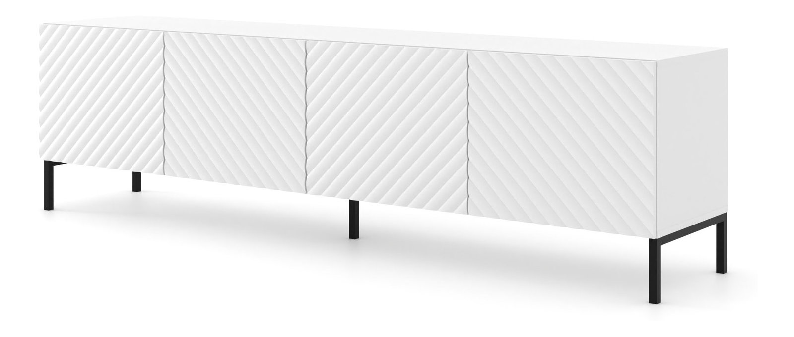 TV stolík/skrinka Surfy 4D (biela + čierna)