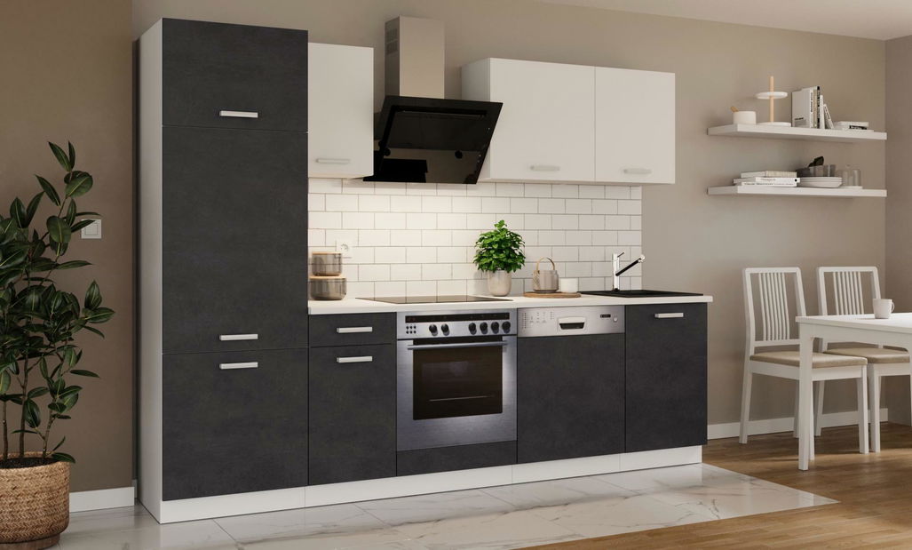 Kuchynská linka 270 cm Tonislav Matera Biela 270 (matera + biela)