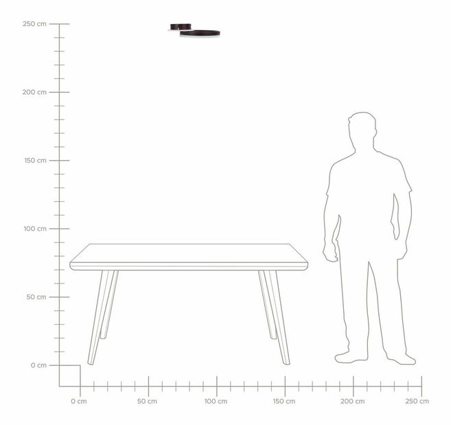 Stropné svietidlo Gorin (hnedá)