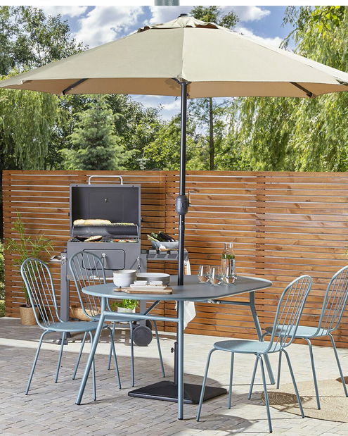 Set 8 ks záhradných stoličiek Chewy (modrá)