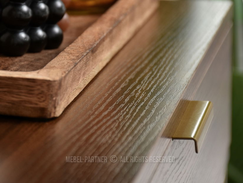 Konzolni stolić Norma M (orah + zlatna)