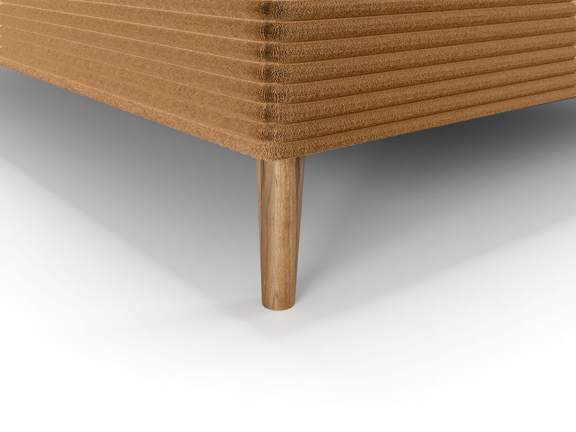 Jednolôžková posteľ 80 cm Napoli Bonell (karamelová) (s roštom, s úl. priestorom)