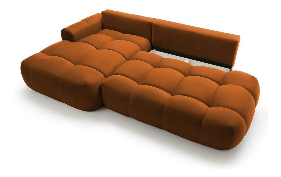 Rohová sedacia súprava Ombre (L) (medená + čierna)