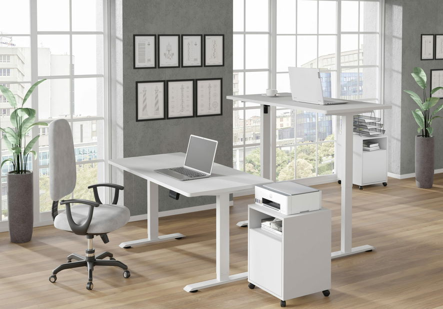 Masă PC electrică Motiva 120 (alb)