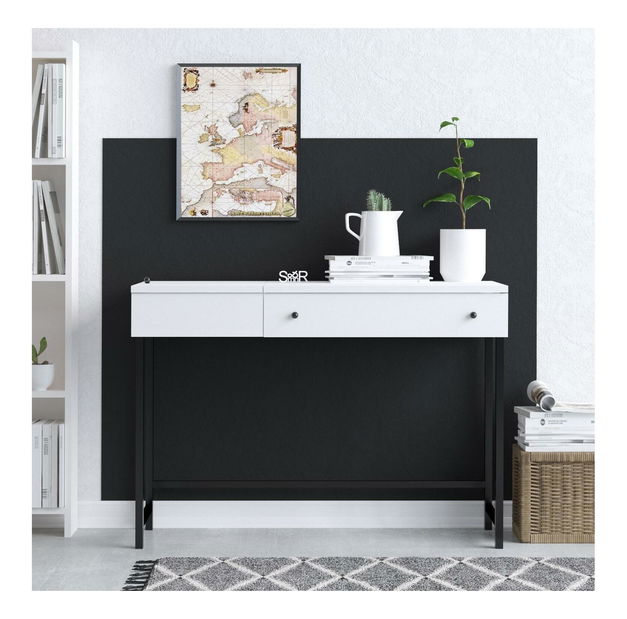 Masă PC Aliex 7 (alb + negru)