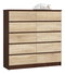 Comodă Kapil III (wenge + Stejar sonoma)
