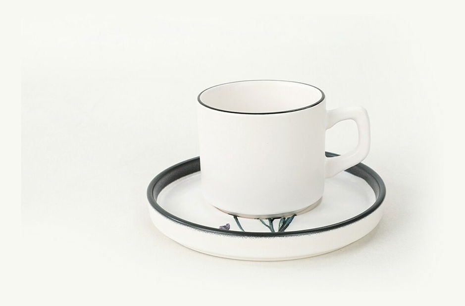 Set za kavu (12 kom.) Spark (bijela + zelena + ljubičasta + crna)