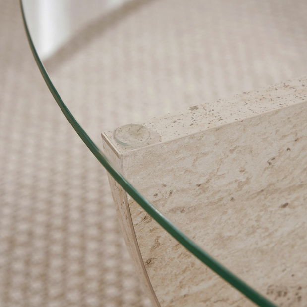 Konferenčný stolík Liyana (travertín)