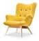 Fotoliu relax Florentino (galben + fag)