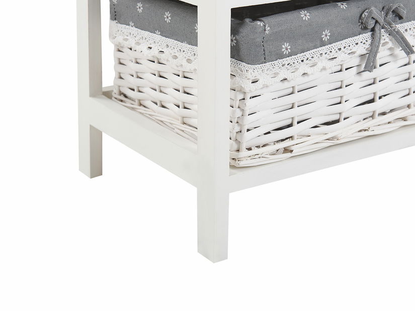 Komoda ZORIOLA (bijela + siva) (tri košare)