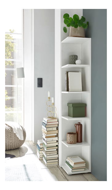 Raft de colț Kantas (alb) *vânzare stoc