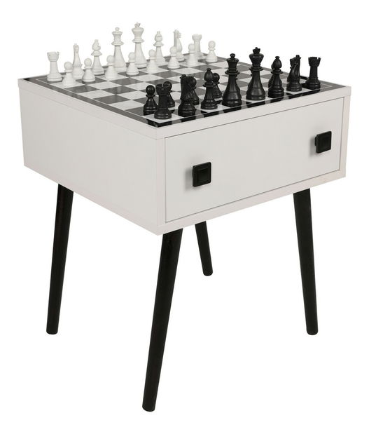 Šachový stolík Chess (Biela + Čierna)
