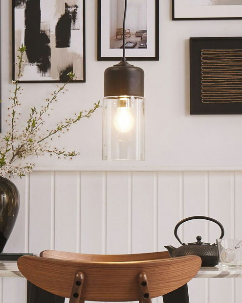 Závesná lampa Pursat (čierna)