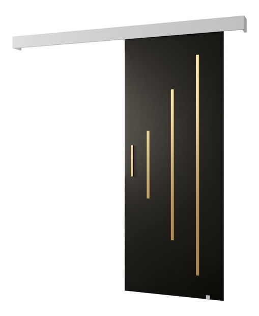 Uși culisante 80 cm Slavdro 3 (negru mat + alb mat)