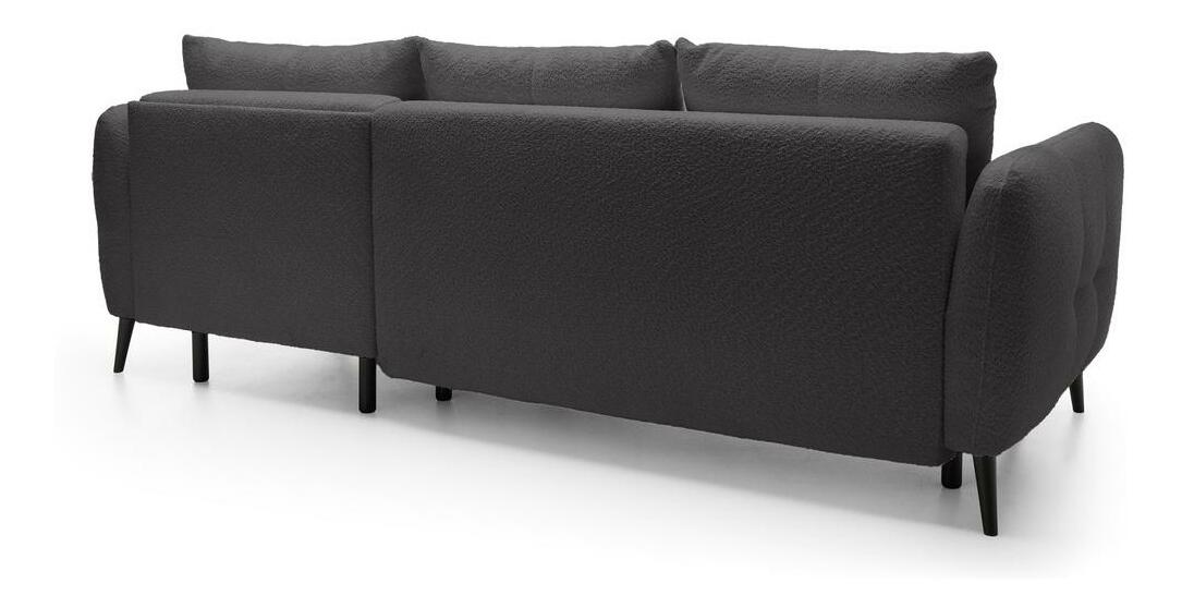 Kutna garnitura Odysea (D) (siva + crna)