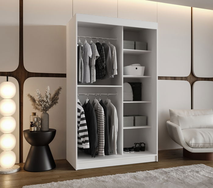 Ruhásszekrény 120 cm Lulu (fehér) 