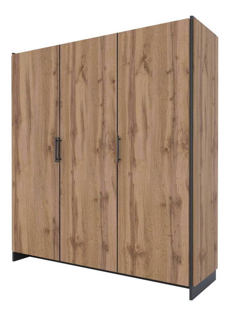 Dulap de haine Adivinaba 2 (stejar wotan + negru) 