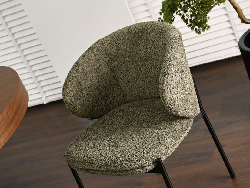 Jedálenská stolička Matices (zelená + čierna)