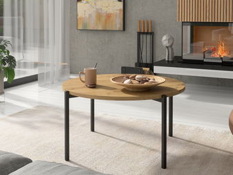 Stolić za kavu Batasa 2 (crna + hrast artisan)