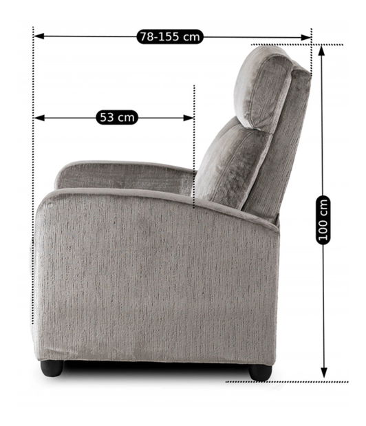 Podesiva fotelja Dominaba (svijetlosiva) 