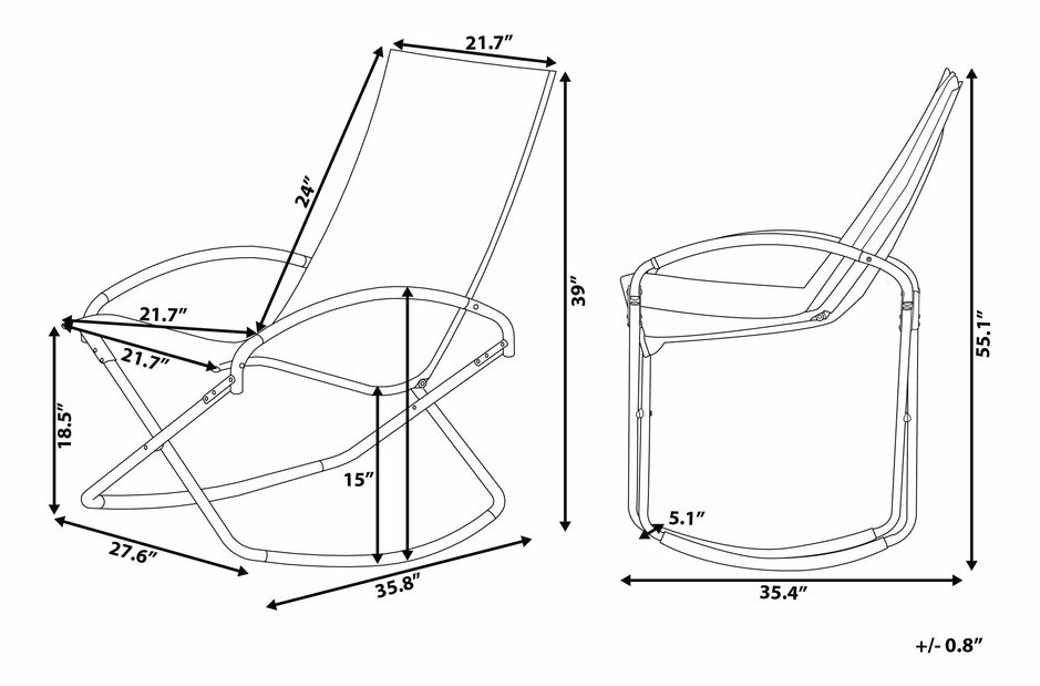 Záhradná stolička Cassa (svetlomodrá)