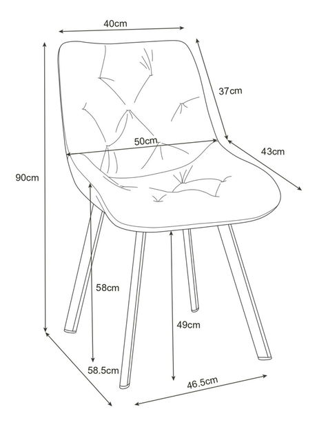 Set 2 ks. Jedálenských stoličiek Cajon (zelená)