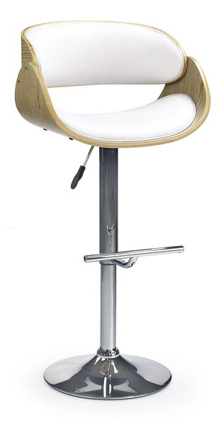 Scaun tip bar Henry (stejar deschis + alb)