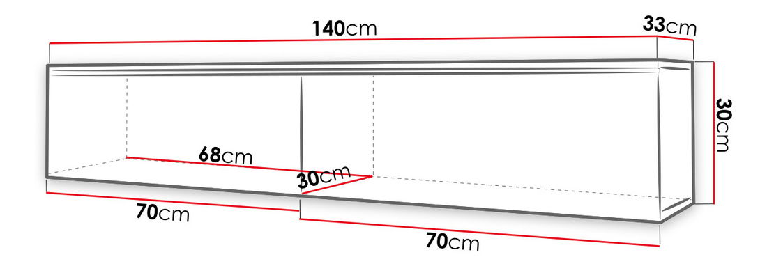 Masă TV Dilune 140 (grafit)