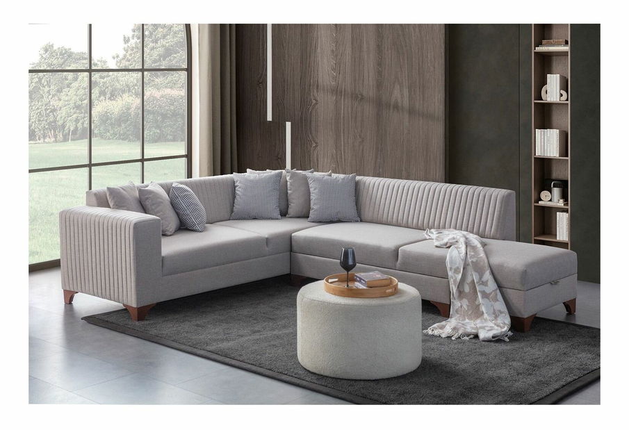 Rohová sedačka Westy (krémová) (P)