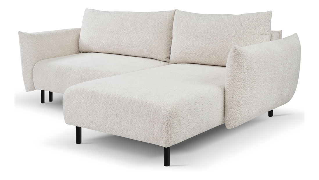 Rohová sedacia súprava Adelon (svetlobéžová) (P)