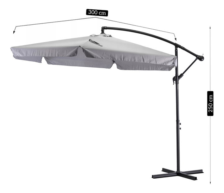 Vrtni suncobran Archivo (svijetlosiva) 