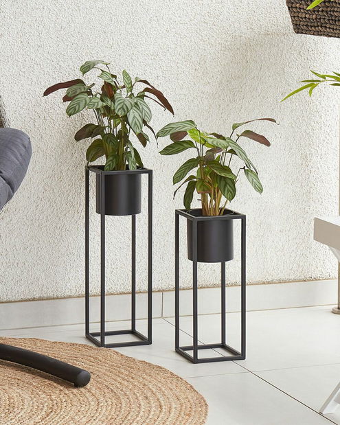 Virágtartó állvány 40 cm Idrie (fekete)