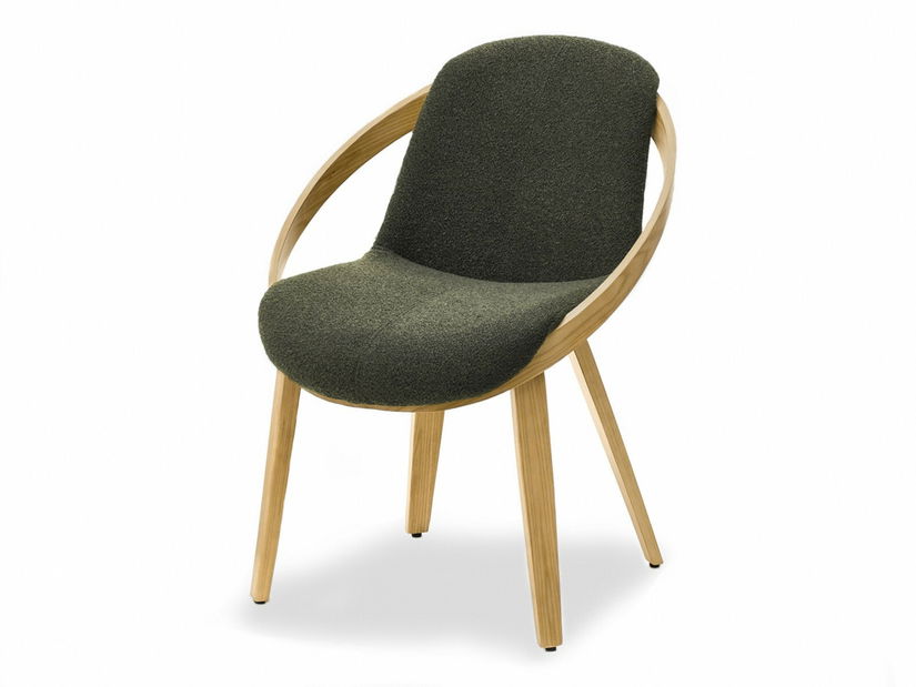 Scaun sufragerie Lamparas (verde + stejar)