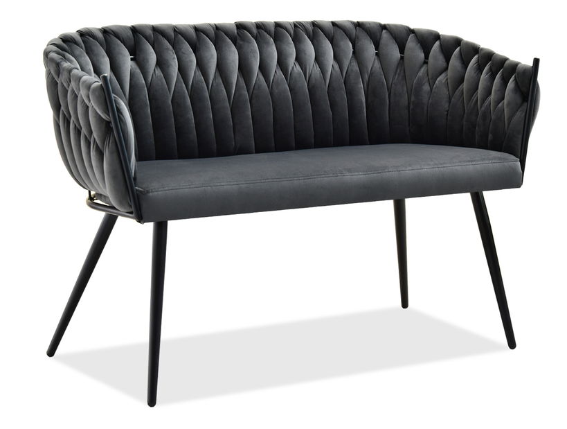 Kétszemélyes kanapé Radio (grafit + fekete)