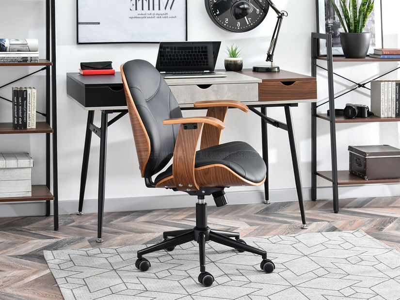 Scaun Raynold (nuc închis + negru)