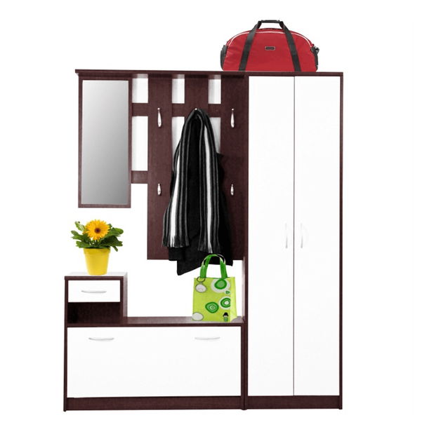 Ormar s policama Molton (wenge + bijela) *trgovina